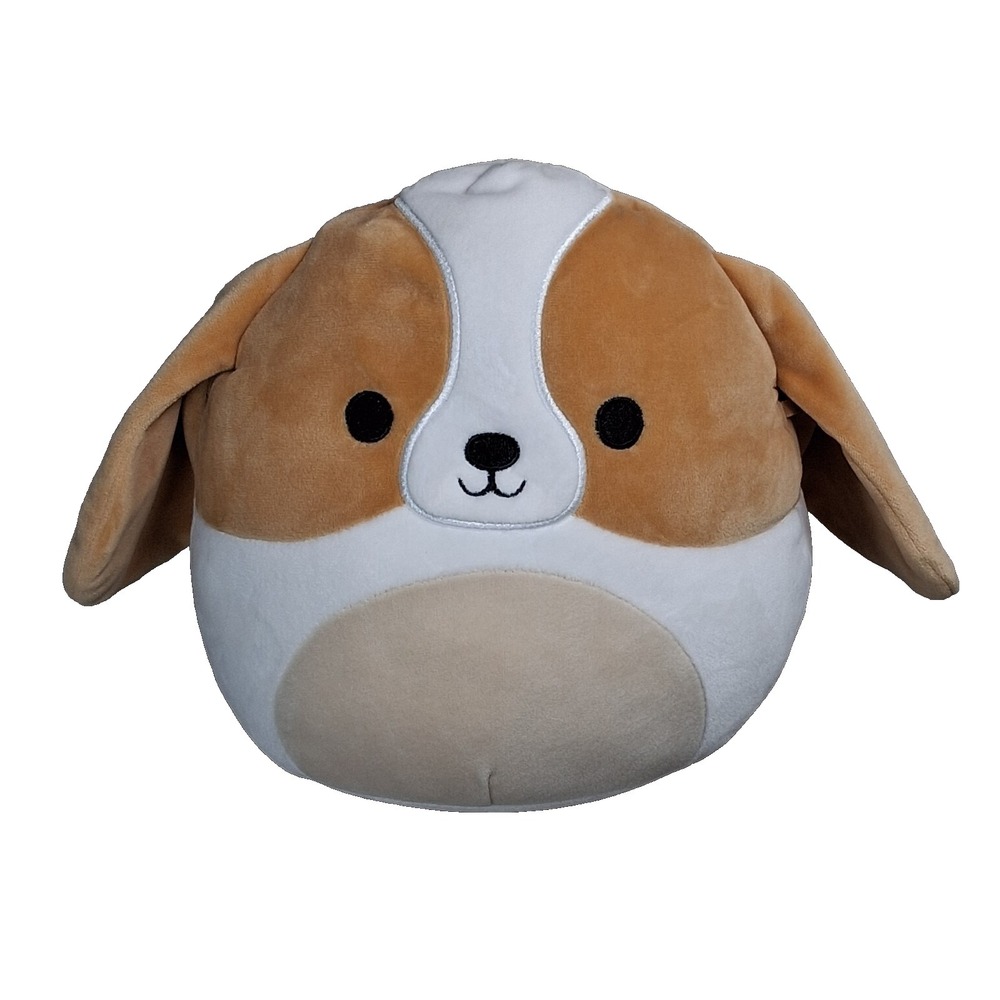 Squishmallow  Dog 8" Plush Brown White 2023 Kellytoy No Paper Tag Clean